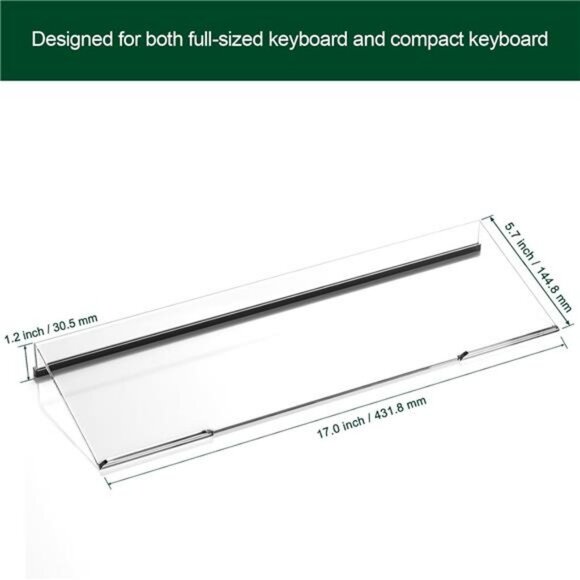 Ergonomic acrylic keyboard stand riser desktop tray holder office desk 2 pack - Picture 3 of 7